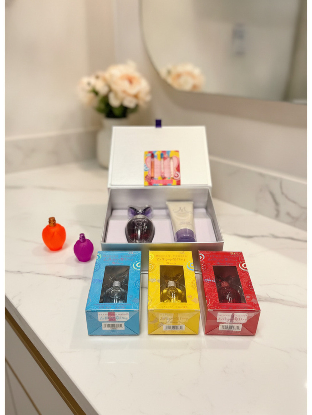 Mariah Carey's Lollipop Bling Miniature Perfume Set with Body Lotion - 15ml Eau